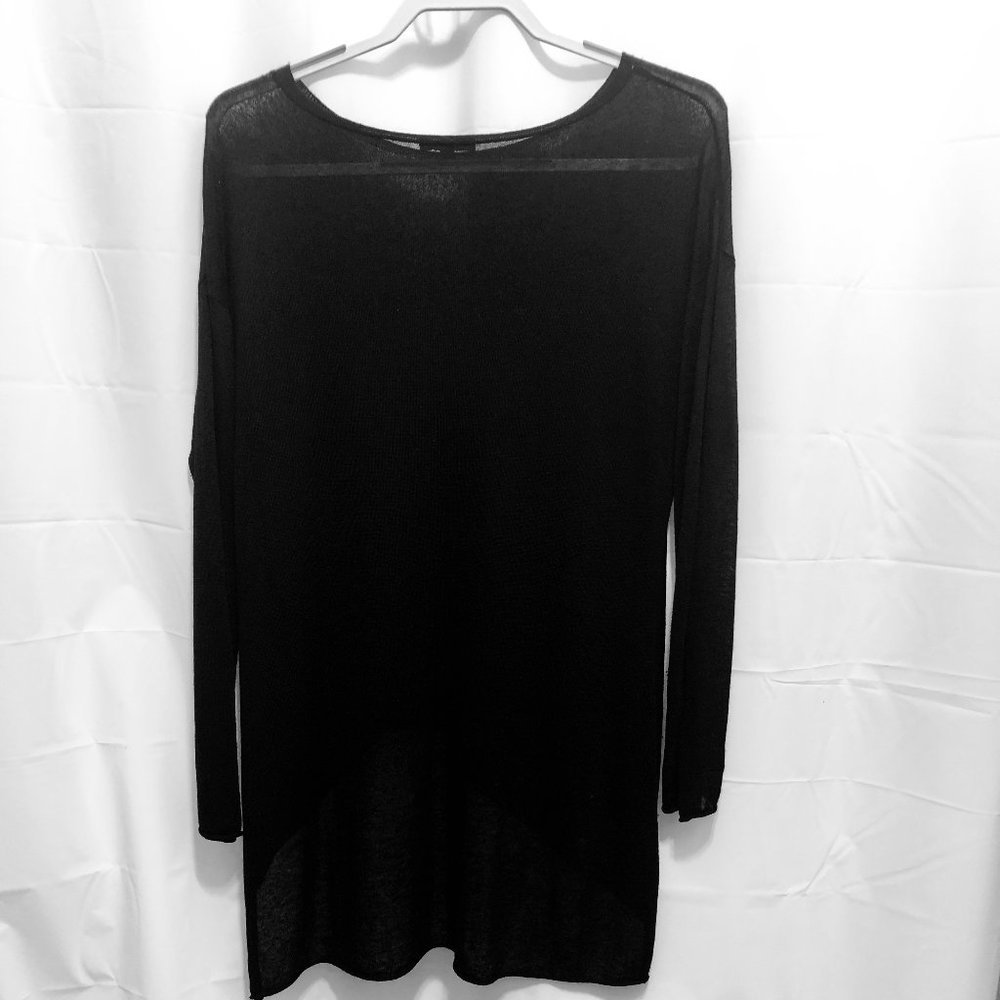 Eileen Fisher Tunic High Low Top, Sz S/P,  Black